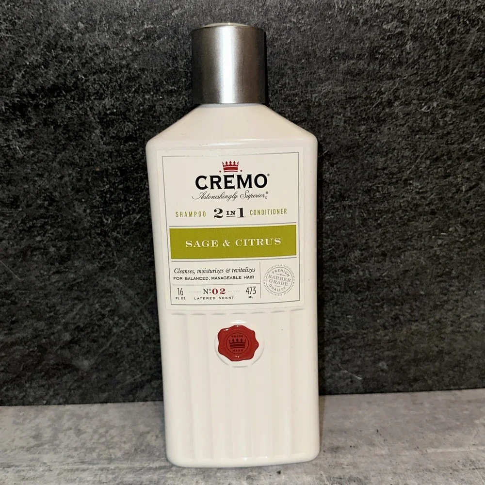 Cremo 2 In 1 Shampoo & Conditioner No. 02 Sage & Citrus, 16 fl oz